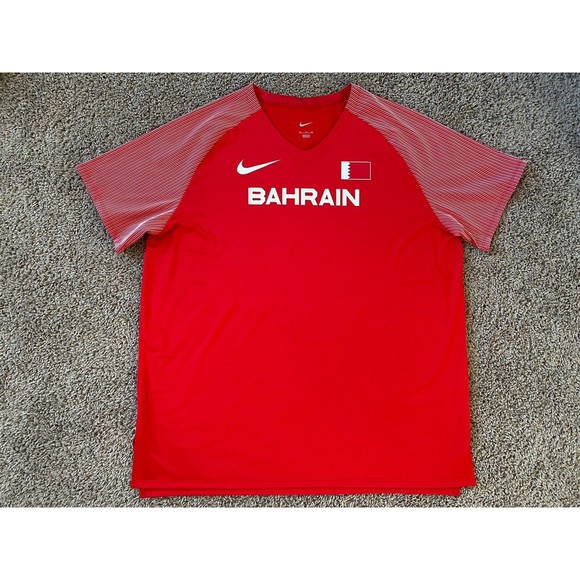 Nike Pro Elite Bahrain Track And Field Shirt CI6355-657 Size 2XL Red New No Tags - Picture 1 of 4